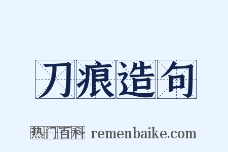 刀痕造句是什么意思的图片